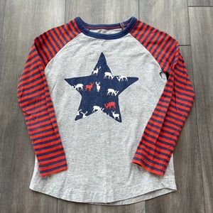 Mini Boden 2-3 yr Holiday Reindeer Long Sleeve Shirt